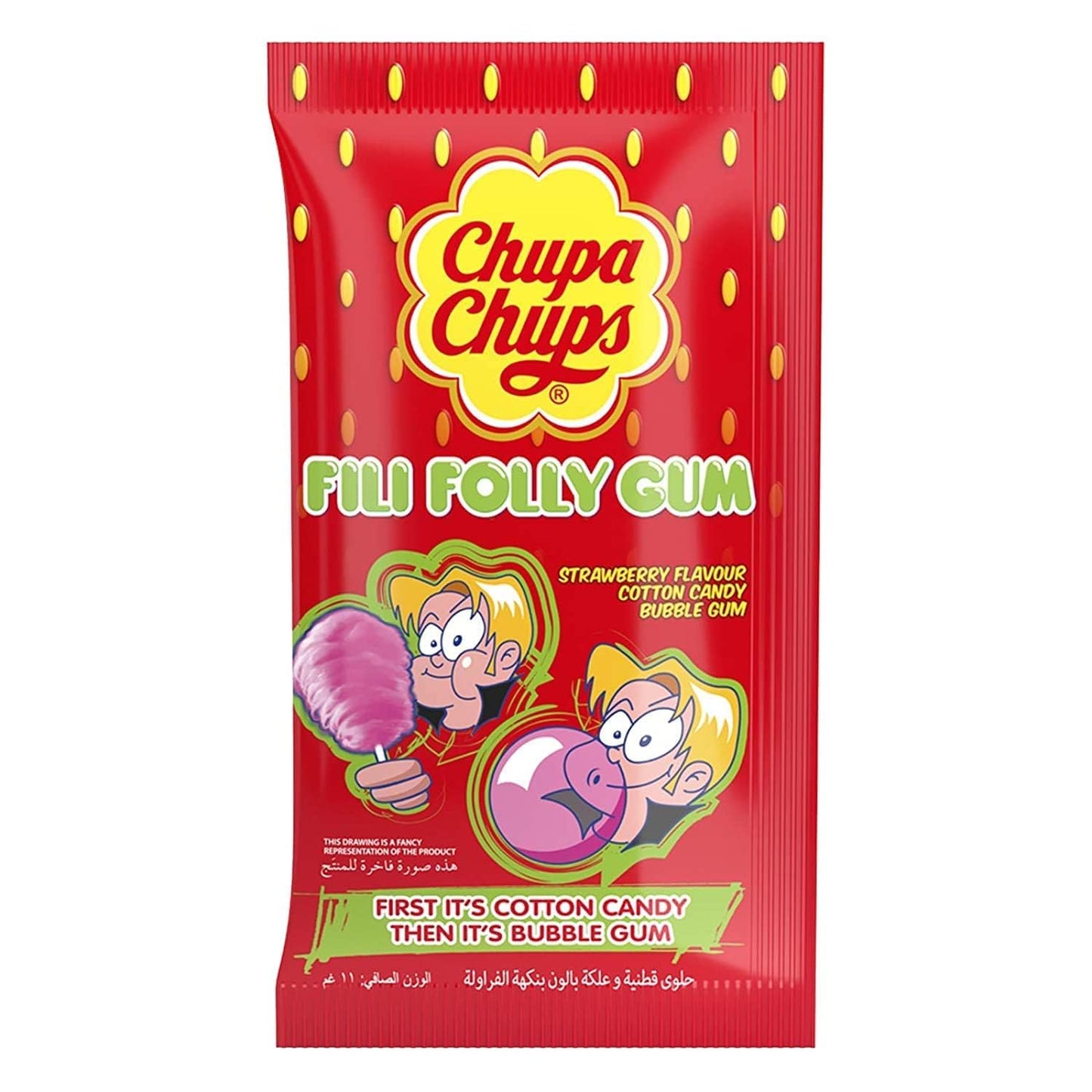 Chupa chups Strawberry Flavour Fili Folly Gum