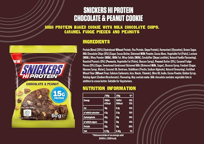Snickers Bars - Low Sugar High Protein Bars- White Chocolate 57g