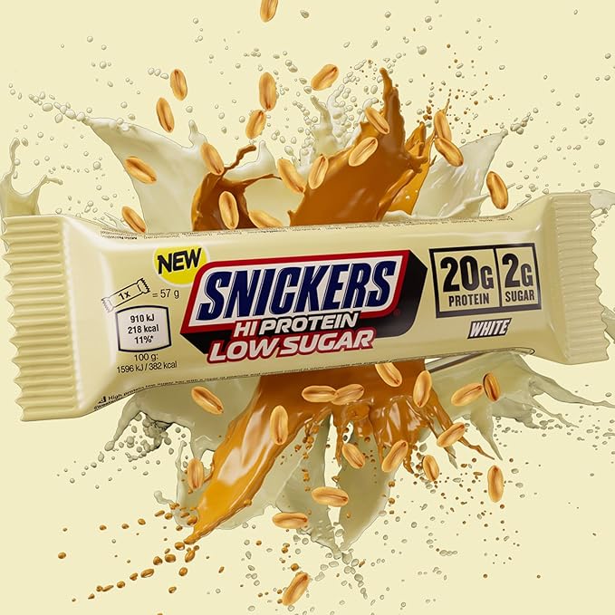 Snickers Bars - Low Sugar High Protein Bars- White Chocolate 57g