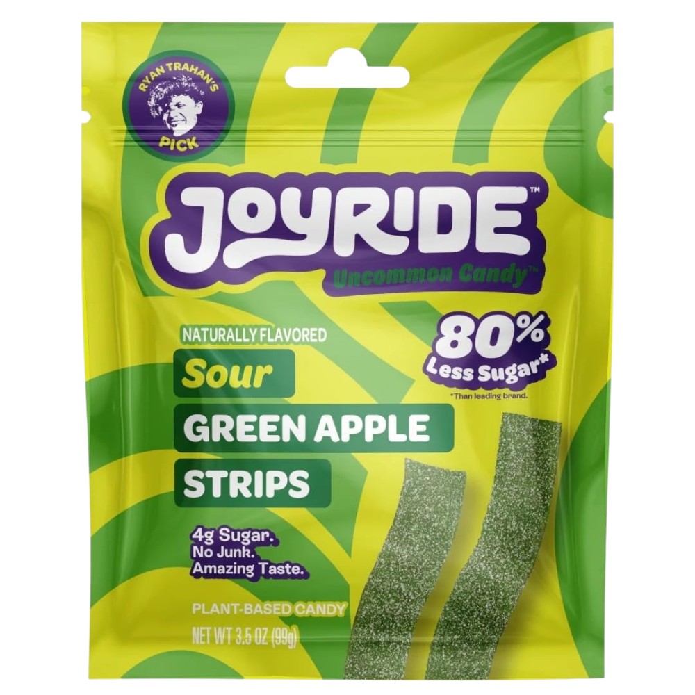 Joyride Low Sugar Sour Apple Strips, 3.5 oz