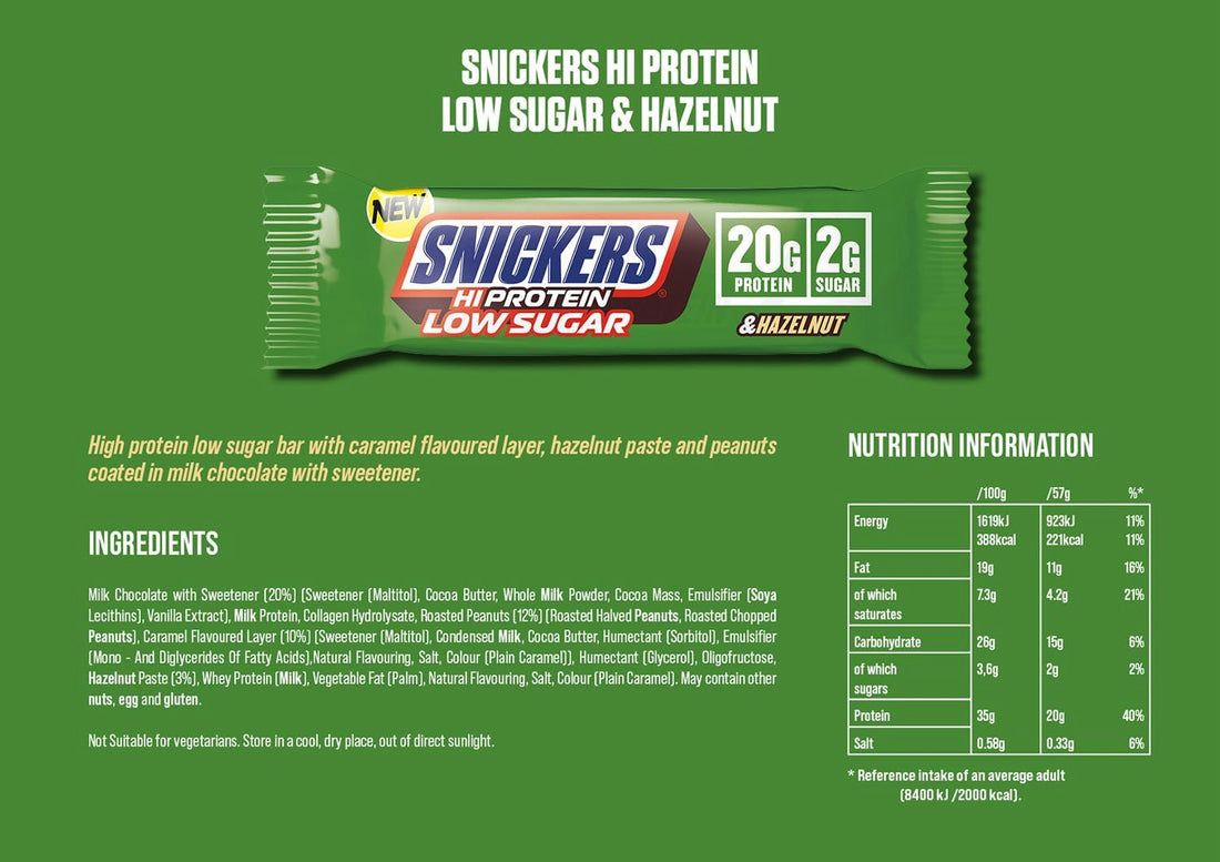 Snickers Hi Protein Low Sugar Hazelnut 57g