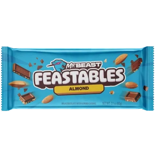 Feastables MrBeast Almond milk chocolate with almond