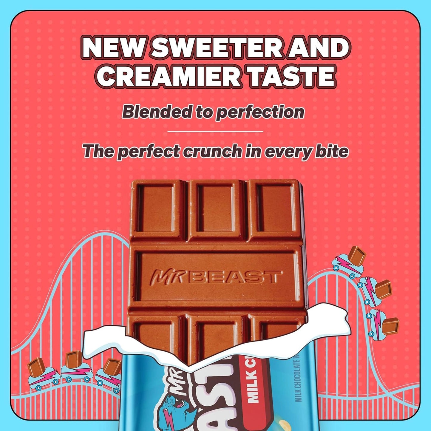 Mr.Beast Feastables Milk Crunch Chocolate Bar 60g