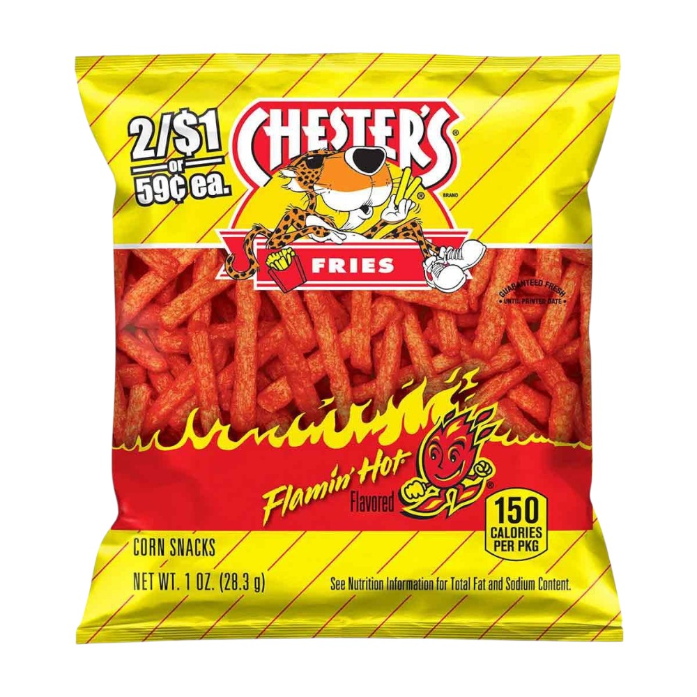 Chester's Fries Corn Snacks Flamin' Hot Flavored 1 Oz