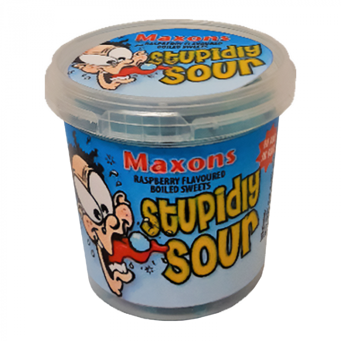 Maxons Stupidly Sour Raspberry Sweets - 75g