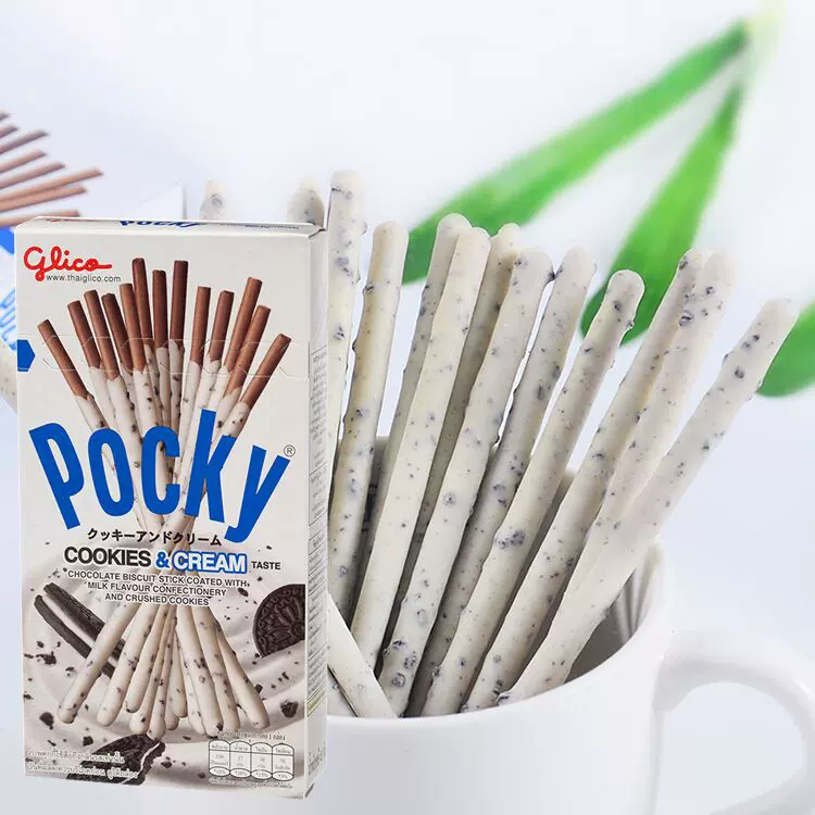 Glica Pocky Cookies&Cream Flavor 47G ( BUY 1 GET 1 FREE!!!)