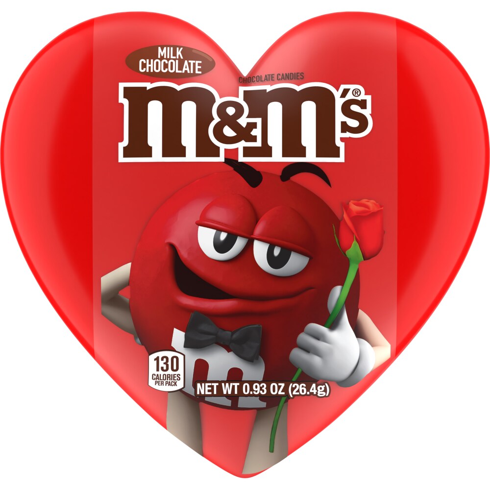 M&M'S Milk Chocolate Fun Size Filled Heart Valentine'S Day Each, 0.93 Ounce