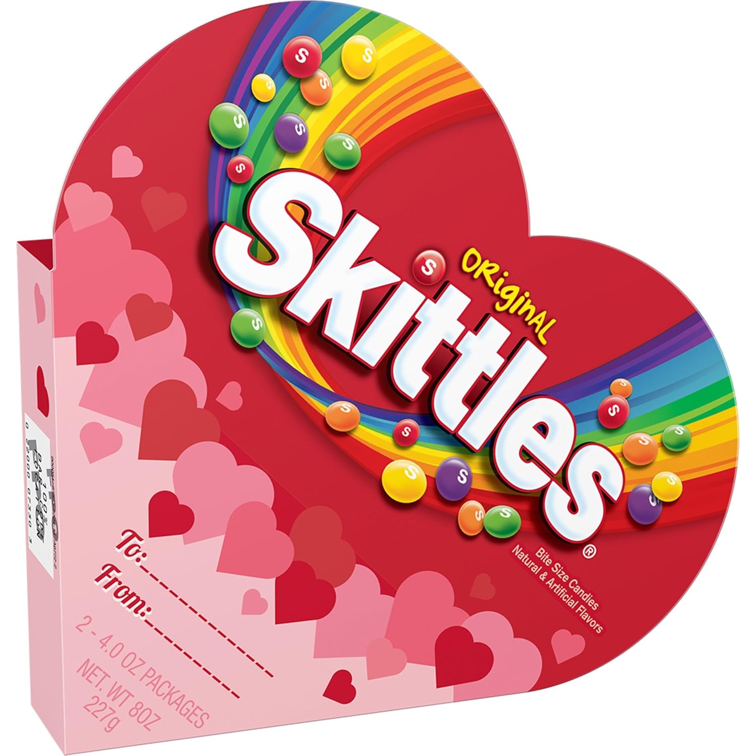Skittles Original Heart Box Valentine Candy Gift Box, 2.17 Ounce