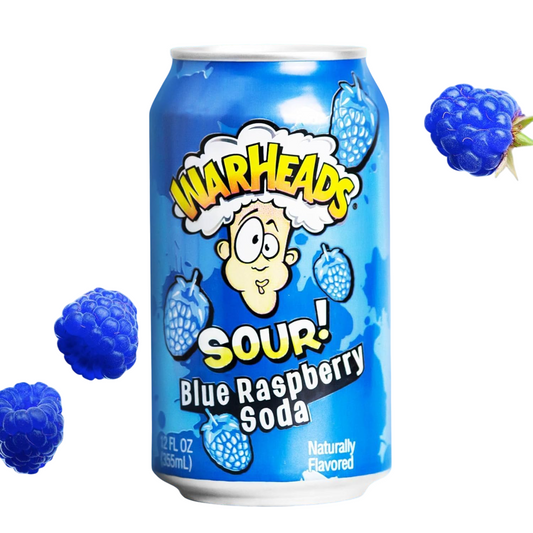 Warheads Sour Blue Raspberry Soda