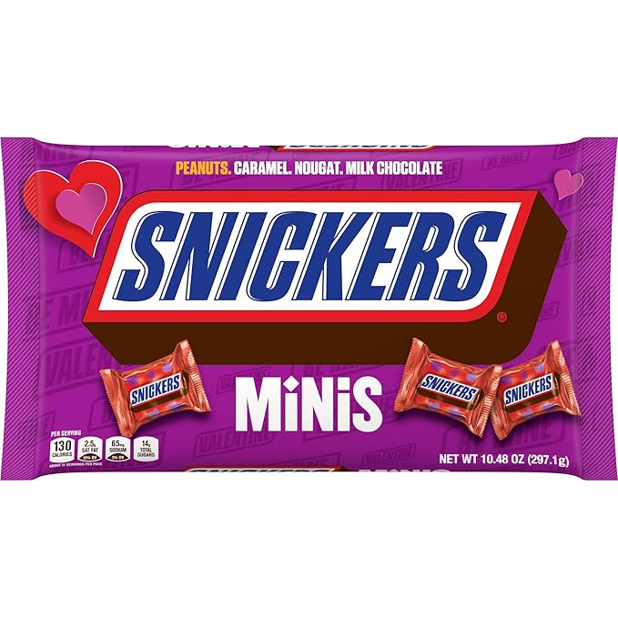 Snickers Valentine Lay Down Bag Miniature, 10.48 Ounce
