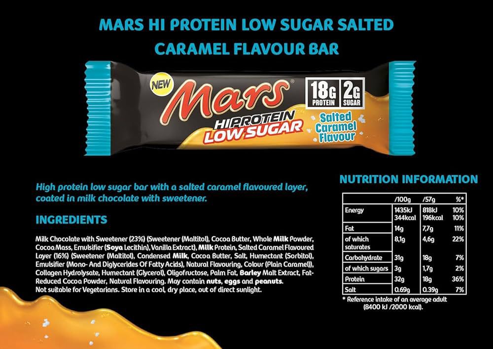 Mars Hi-Protein Low Sugar Salted Caramel Flavor 57g