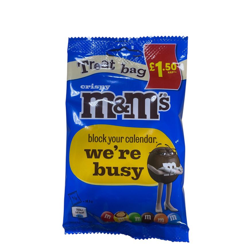 M&m's Crispy Treat Bag 77g