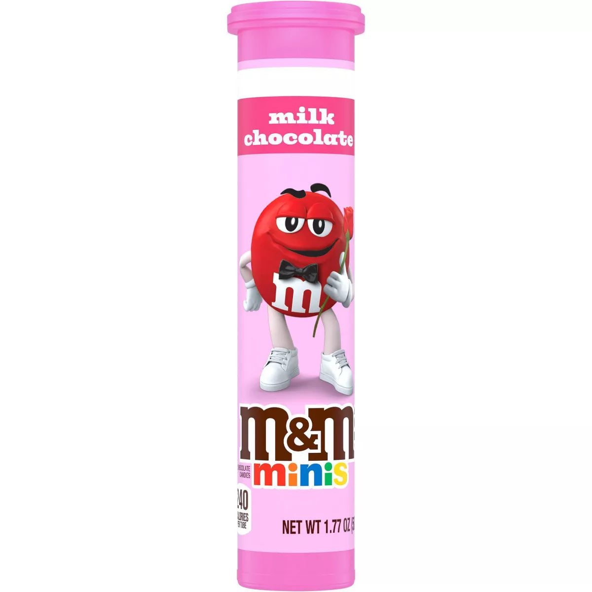 M&M'S Milk Chocolate Minis Valentine Tube, 1.08 Ounce
