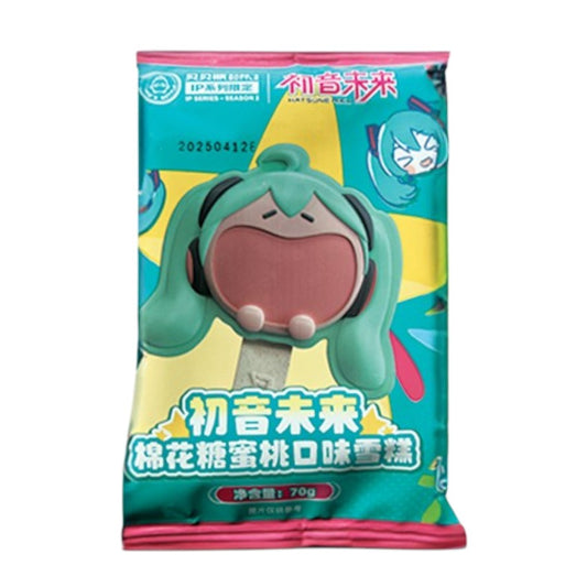 Hatsune Miku  Ice Cream  Cotton Candy Peach Flavored Ice Cream 70g
